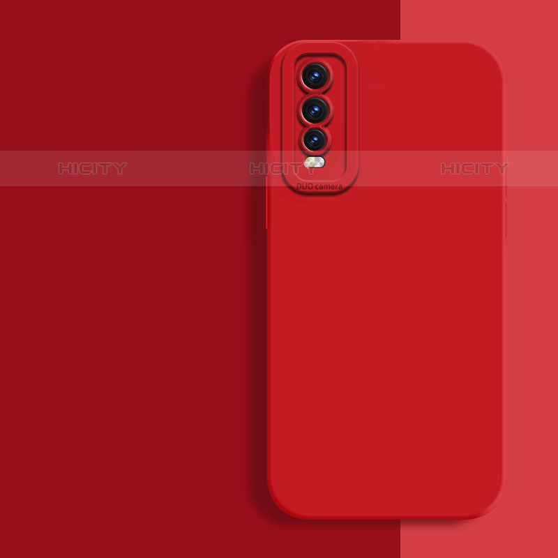 Custodia Silicone Ultra Sottile Morbida 360 Gradi Cover per Vivo Y50t Rosso