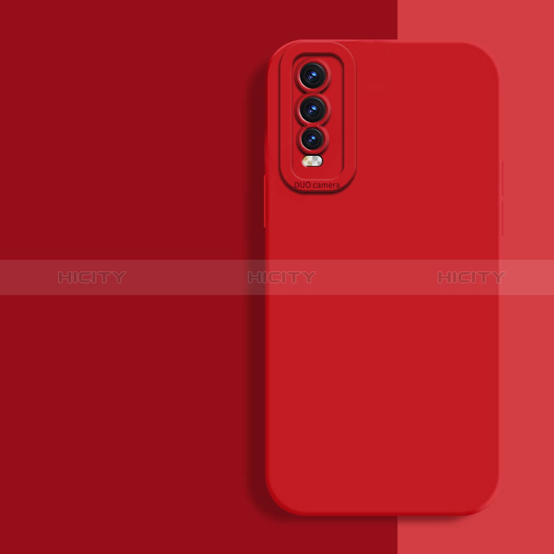 Custodia Silicone Ultra Sottile Morbida 360 Gradi Cover per Vivo Y51s 5G Rosso