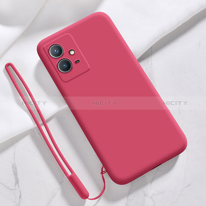 Custodia Silicone Ultra Sottile Morbida 360 Gradi Cover per Vivo Y52t 5G Rosso