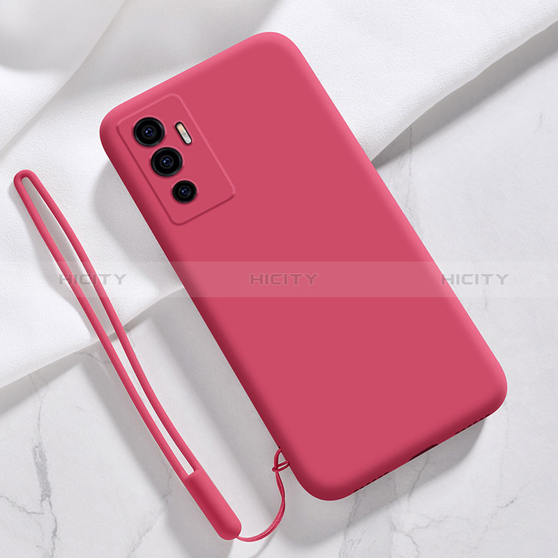 Custodia Silicone Ultra Sottile Morbida 360 Gradi Cover per Vivo Y75 4G Rosso