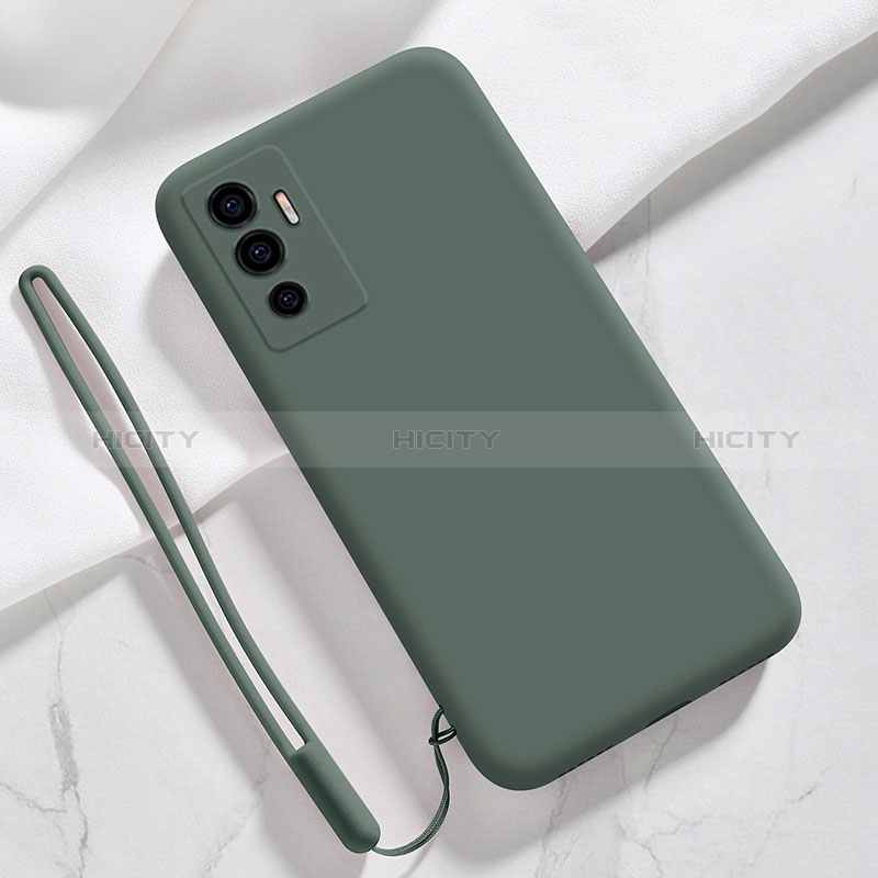 Custodia Silicone Ultra Sottile Morbida 360 Gradi Cover per Vivo Y75 4G Verde Notte