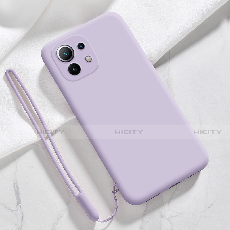 Custodia Silicone Ultra Sottile Morbida 360 Gradi Cover per Xiaomi Mi 11 Lite 4G Lavanda