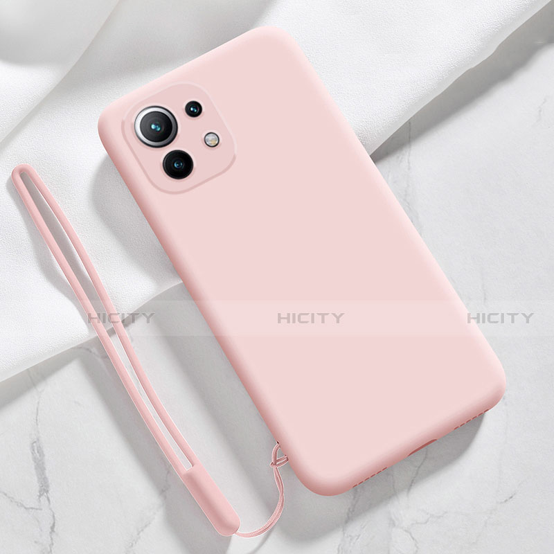 Custodia Silicone Ultra Sottile Morbida 360 Gradi Cover per Xiaomi Mi 11 Lite 4G Rosa