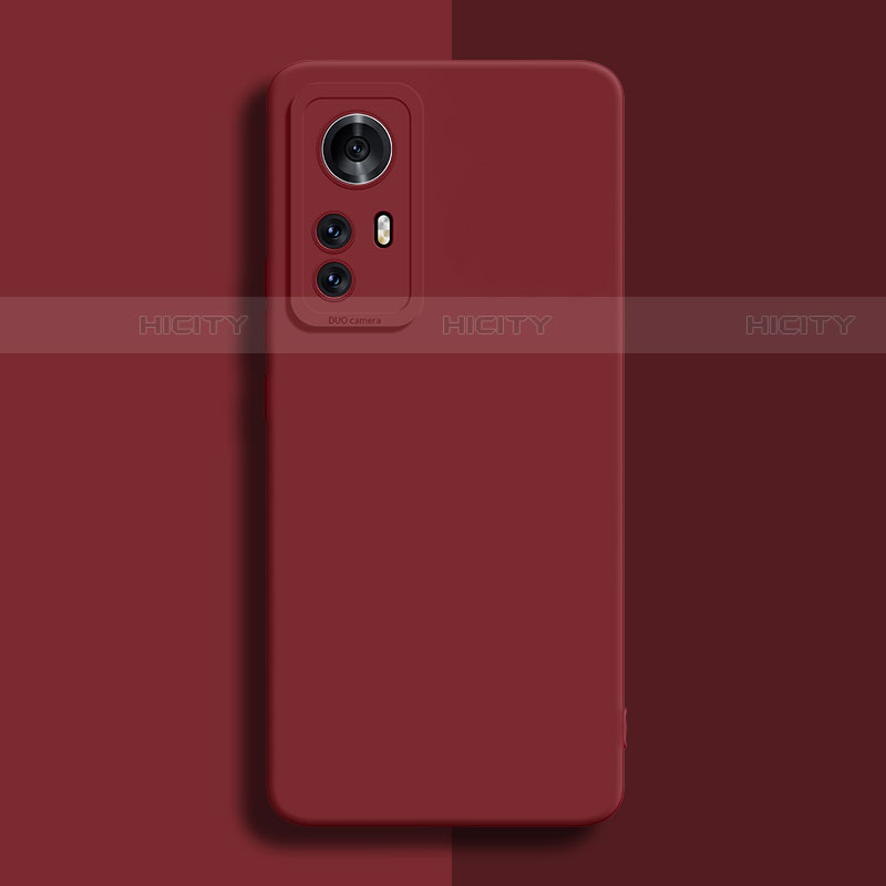 Custodia Silicone Ultra Sottile Morbida 360 Gradi Cover per Xiaomi Mi 12S Pro 5G Rosso Rosa