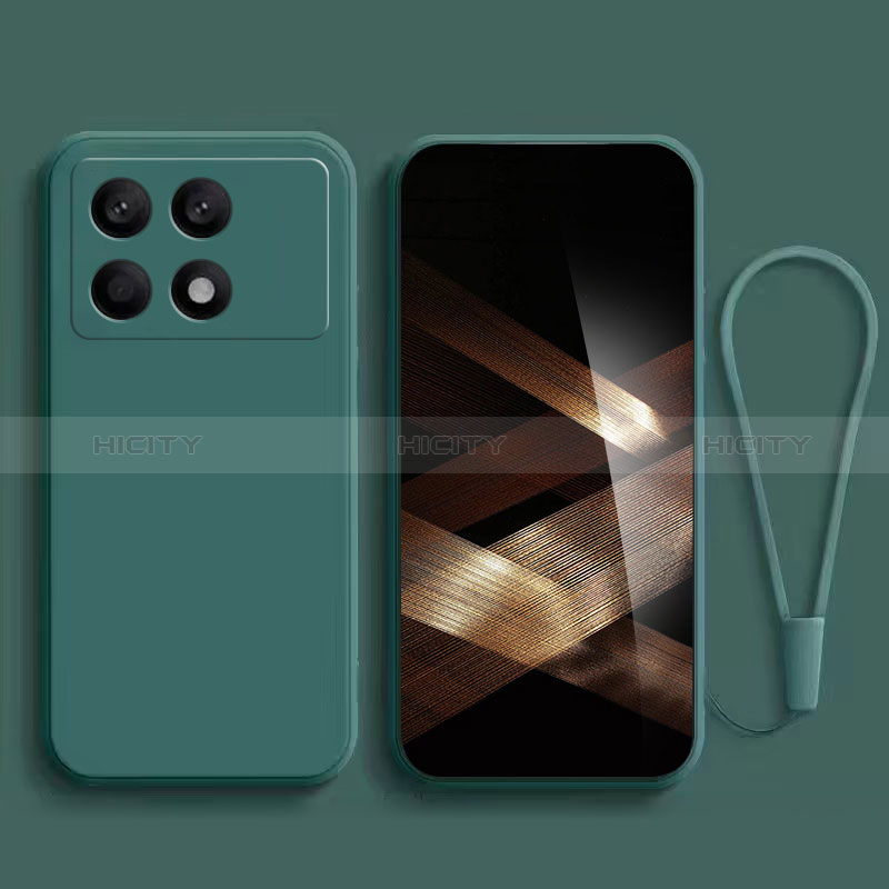 Custodia Silicone Ultra Sottile Morbida 360 Gradi Cover per Xiaomi Redmi K70 5G Verde Notte