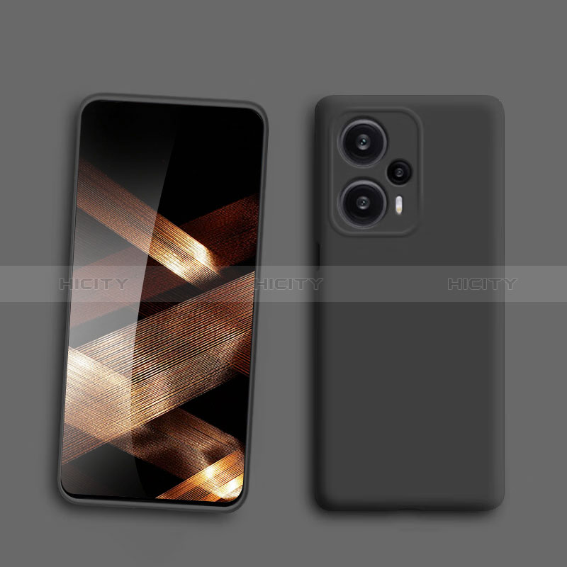 Custodia Silicone Ultra Sottile Morbida 360 Gradi Cover per Xiaomi Redmi Note 12 Turbo 5G Nero