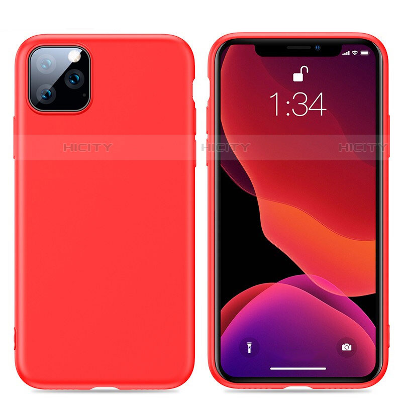 Custodia Silicone Ultra Sottile Morbida 360 Gradi Cover S01 per Apple iPhone 11 Pro Max Rosso