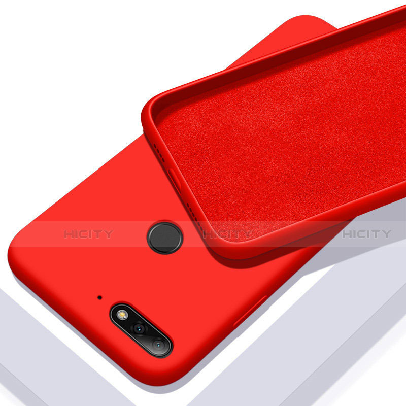 Custodia Silicone Ultra Sottile Morbida 360 Gradi Cover S01 per Huawei Honor 7A Rosso