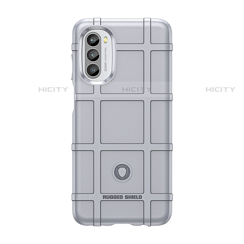 Custodia Silicone Ultra Sottile Morbida 360 Gradi Cover S01 per Motorola Moto G71s 5G Grigio