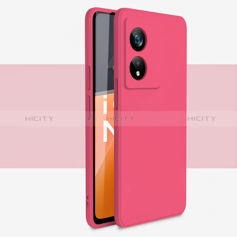 Custodia Silicone Ultra Sottile Morbida 360 Gradi Cover S01 per Oppo A1 Pro 5G Rosso