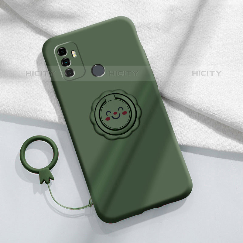 Custodia Silicone Ultra Sottile Morbida 360 Gradi Cover S01 per Oppo A11s Verde Notte