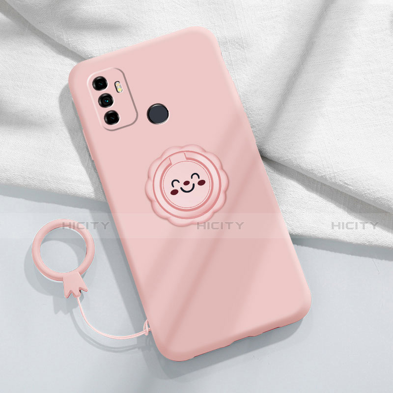 Custodia Silicone Ultra Sottile Morbida 360 Gradi Cover S01 per Oppo A32 Rosa