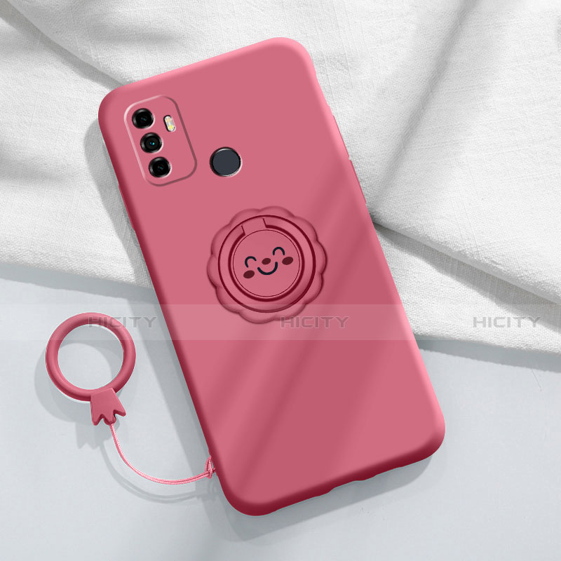 Custodia Silicone Ultra Sottile Morbida 360 Gradi Cover S01 per Oppo A33 Rosso Rosa