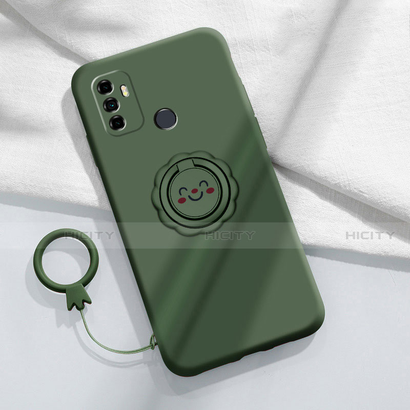 Custodia Silicone Ultra Sottile Morbida 360 Gradi Cover S01 per Oppo A33 Verde Notte