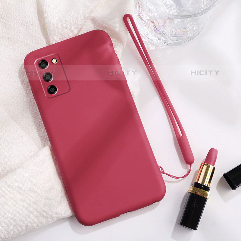 Custodia Silicone Ultra Sottile Morbida 360 Gradi Cover S01 per Oppo A55S 5G Rosso