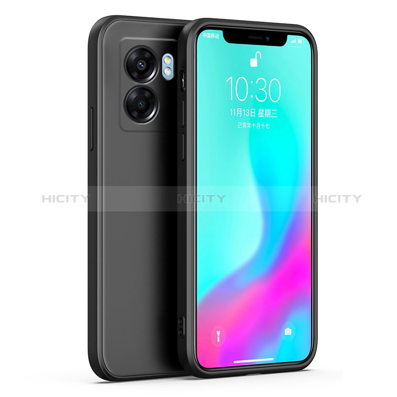 Custodia Silicone Ultra Sottile Morbida 360 Gradi Cover S01 per Oppo A56S 5G Nero