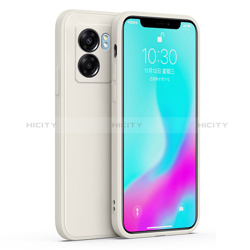 Custodia Silicone Ultra Sottile Morbida 360 Gradi Cover S01 per Oppo A77 5G Bianco