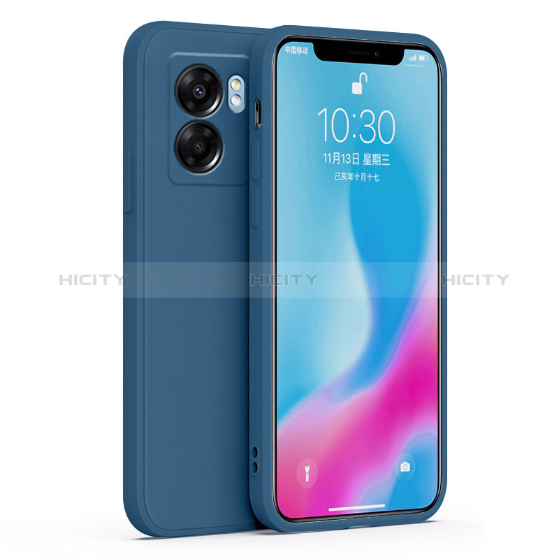 Custodia Silicone Ultra Sottile Morbida 360 Gradi Cover S01 per Oppo A77 5G Cielo Blu