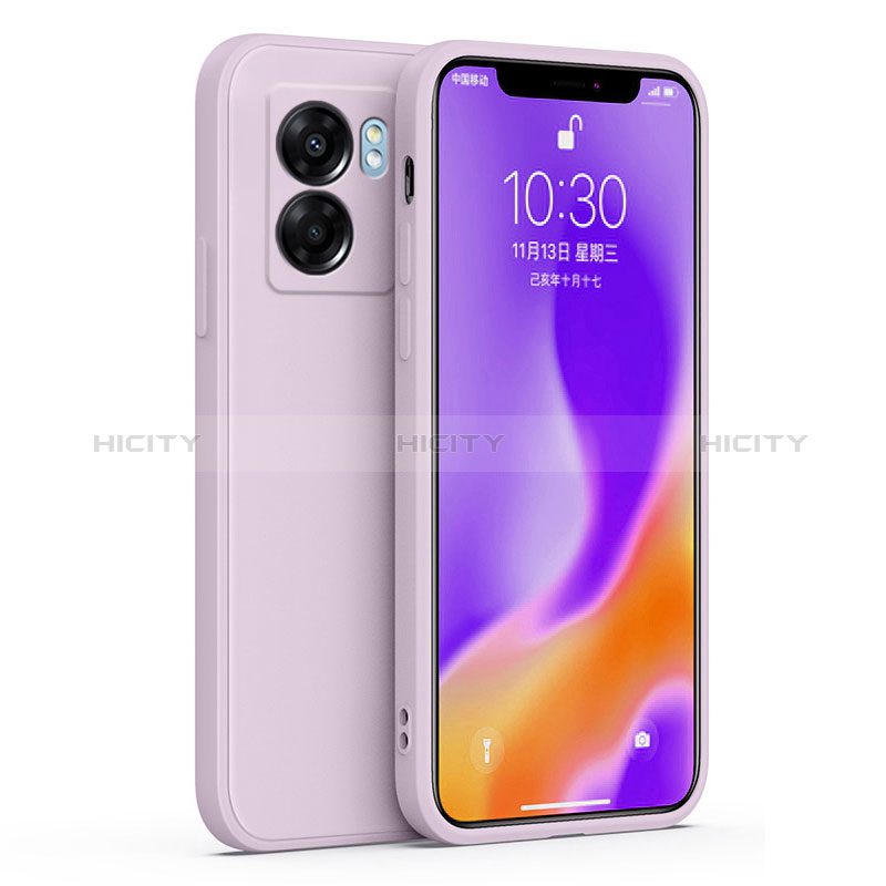 Custodia Silicone Ultra Sottile Morbida 360 Gradi Cover S01 per Oppo A77 5G Lavanda