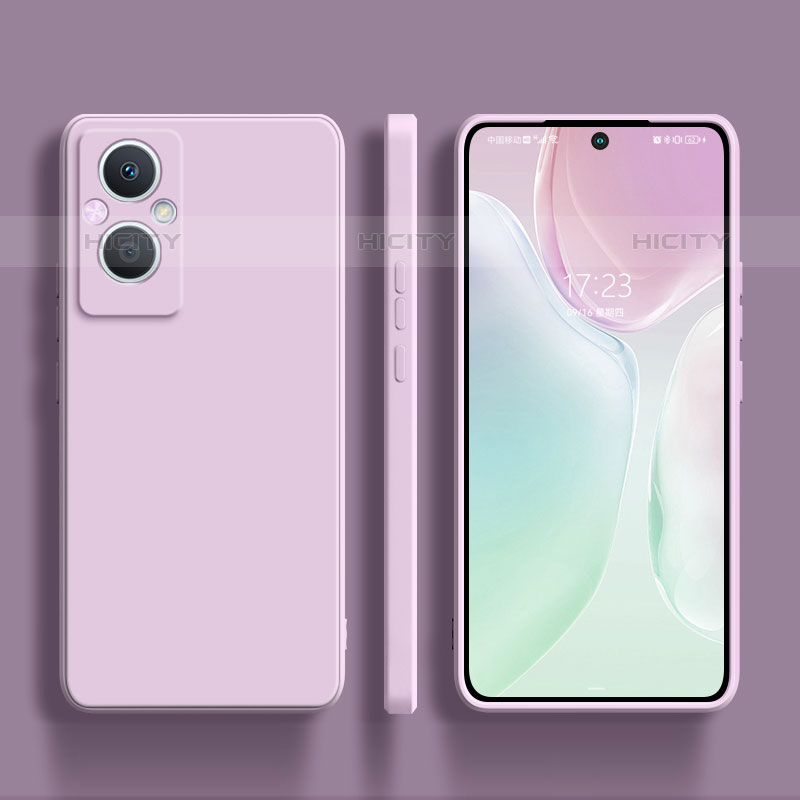 Custodia Silicone Ultra Sottile Morbida 360 Gradi Cover S01 per Oppo F21 Pro 5G Lavanda