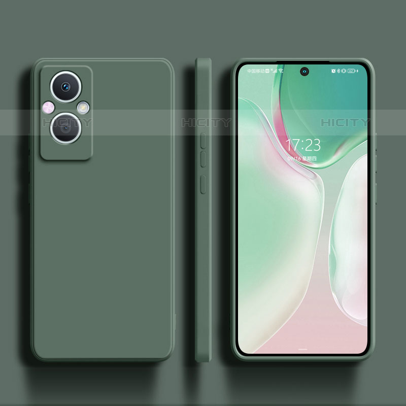 Custodia Silicone Ultra Sottile Morbida 360 Gradi Cover S01 per Oppo F21 Pro 5G Verde Notte