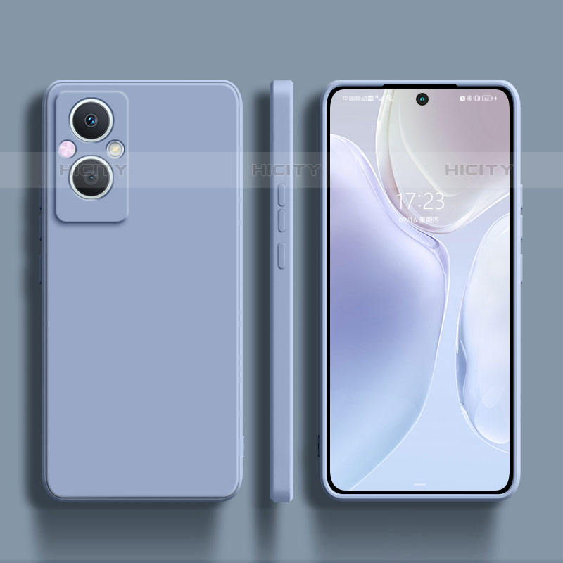 Custodia Silicone Ultra Sottile Morbida 360 Gradi Cover S01 per Oppo F21s Pro 5G Grigio Lavanda