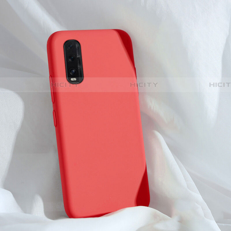 Custodia Silicone Ultra Sottile Morbida 360 Gradi Cover S01 per Oppo Find X2 Rosso