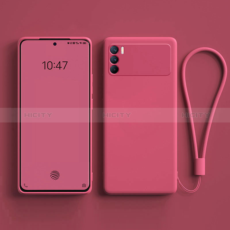 Custodia Silicone Ultra Sottile Morbida 360 Gradi Cover S01 per Oppo K9 Pro 5G Rosa Caldo