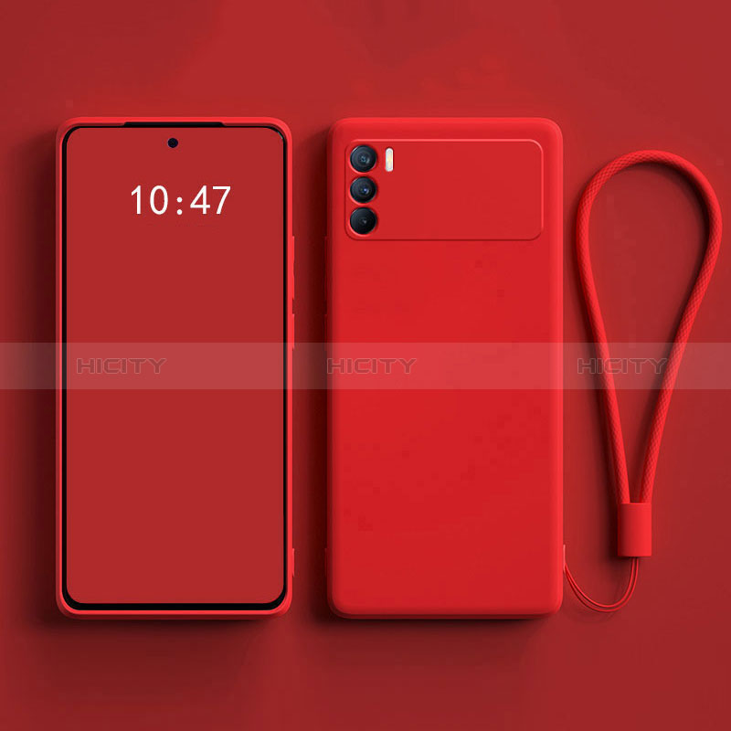 Custodia Silicone Ultra Sottile Morbida 360 Gradi Cover S01 per Oppo K9 Pro 5G Rosso