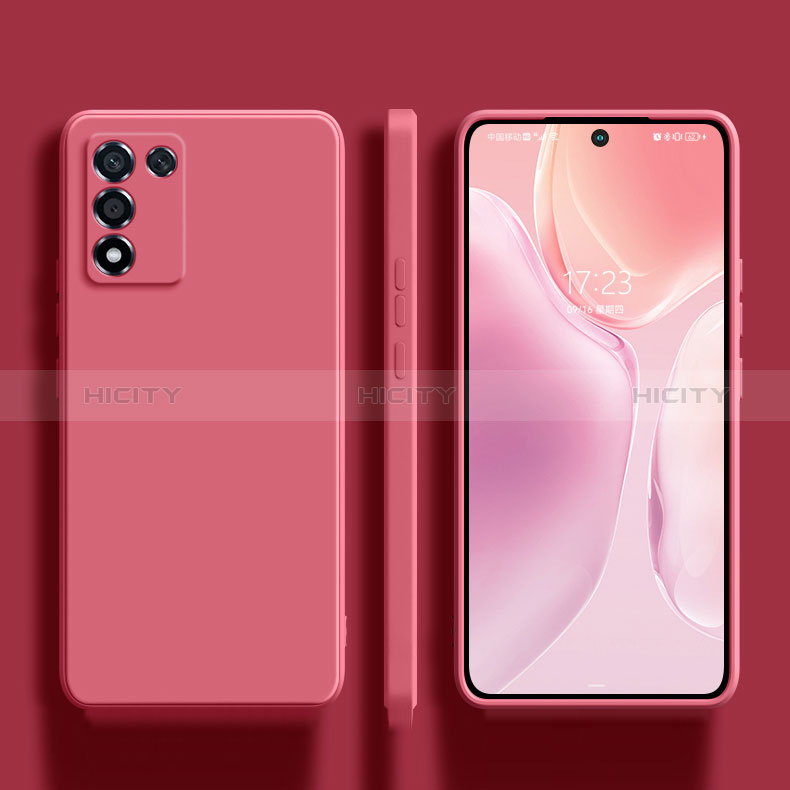 Custodia Silicone Ultra Sottile Morbida 360 Gradi Cover S01 per Oppo K9S 5G Rosa Caldo