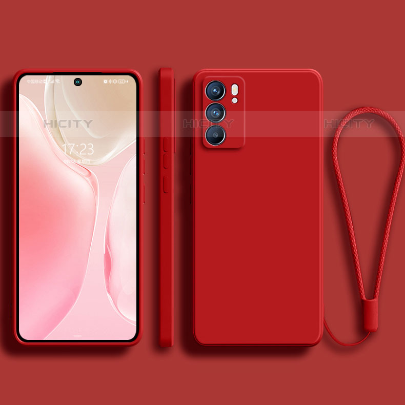 Custodia Silicone Ultra Sottile Morbida 360 Gradi Cover S01 per Oppo Reno6 5G Rosso