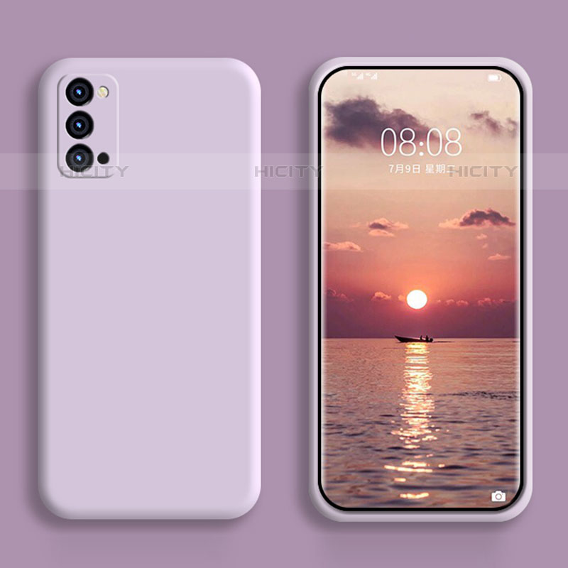 Custodia Silicone Ultra Sottile Morbida 360 Gradi Cover S01 per Oppo Reno6 Pro 5G Lavanda