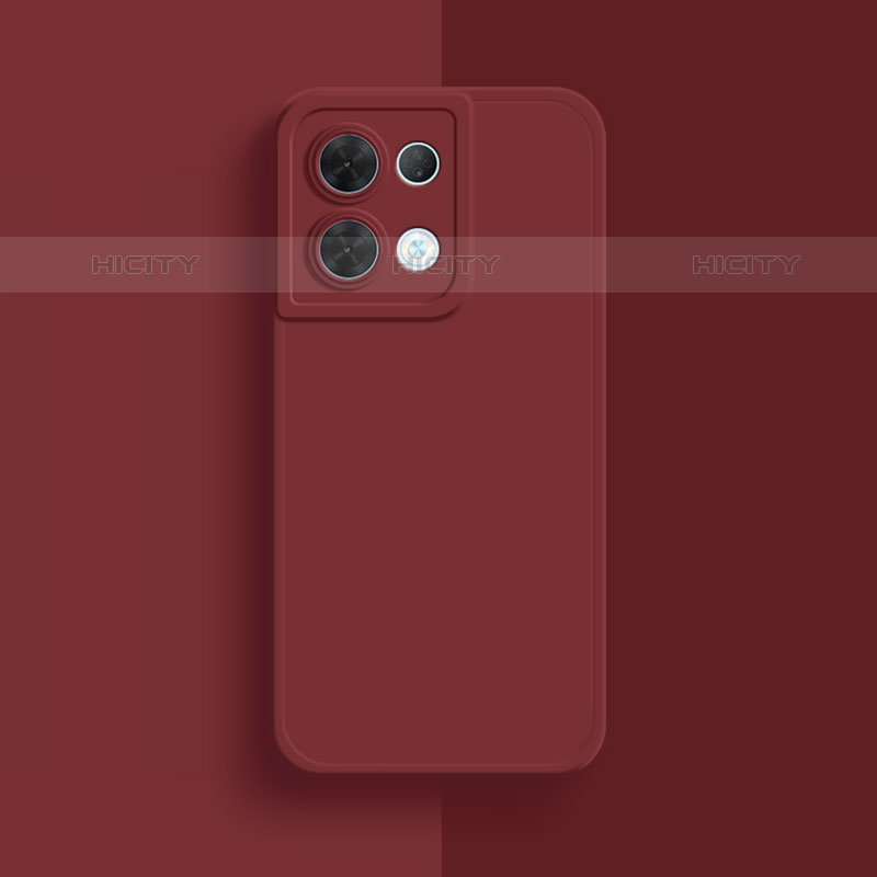 Custodia Silicone Ultra Sottile Morbida 360 Gradi Cover S01 per Oppo Reno8 5G Rosso