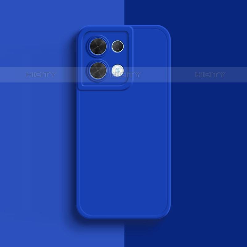 Custodia Silicone Ultra Sottile Morbida 360 Gradi Cover S01 per Oppo Reno9 5G Blu