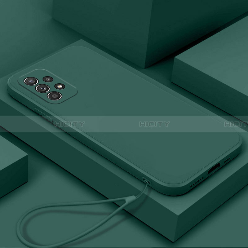 Custodia Silicone Ultra Sottile Morbida 360 Gradi Cover S01 per Samsung Galaxy A23 4G Verde Notte