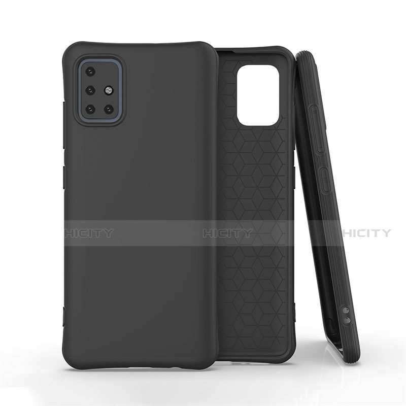 Custodia Silicone Ultra Sottile Morbida 360 Gradi Cover S01 per Samsung Galaxy A51 4G Nero