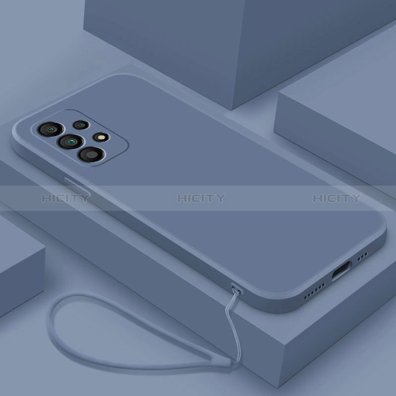 Custodia Silicone Ultra Sottile Morbida 360 Gradi Cover S01 per Samsung Galaxy A52s 5G Grigio Lavanda