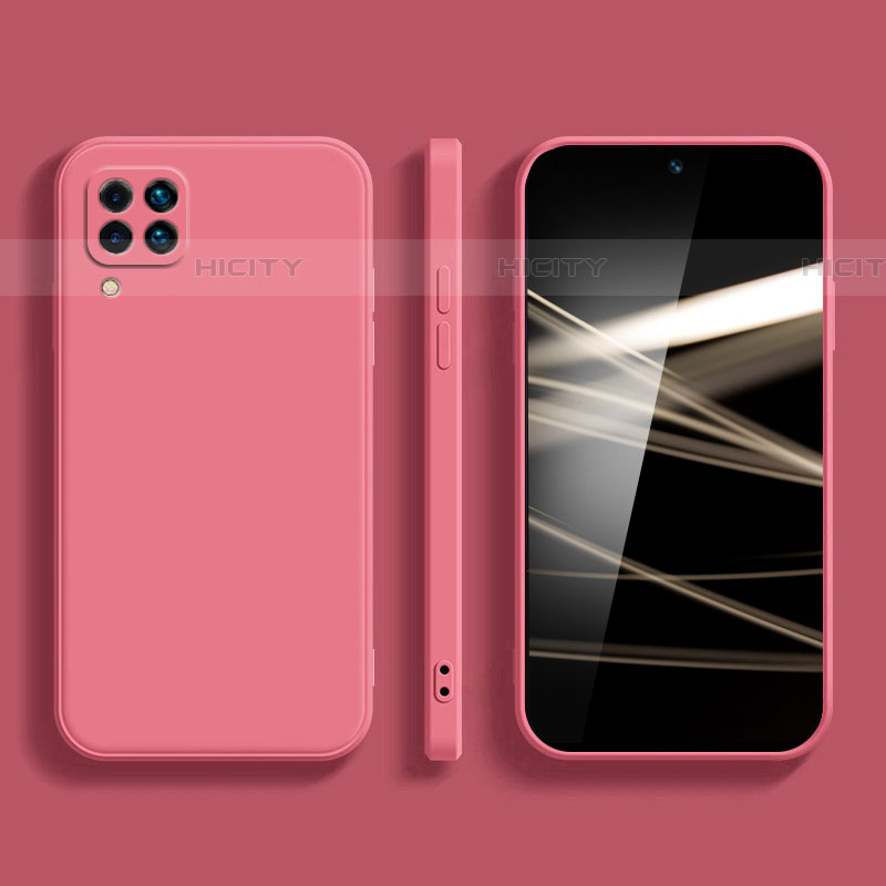 Custodia Silicone Ultra Sottile Morbida 360 Gradi Cover S01 per Samsung Galaxy F62 5G Rosa Caldo