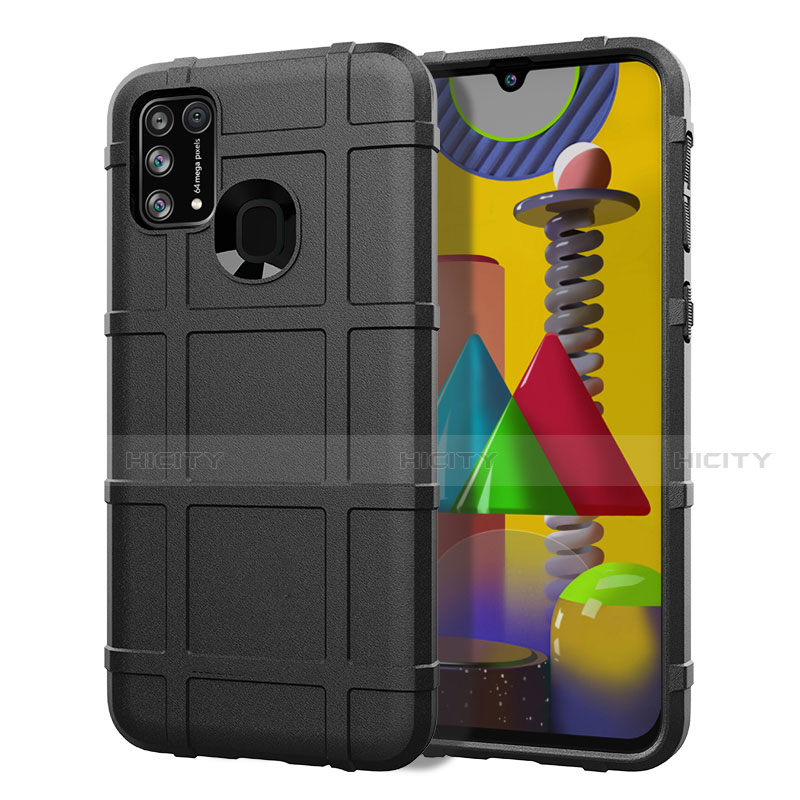 Custodia Silicone Ultra Sottile Morbida 360 Gradi Cover S01 per Samsung Galaxy M31 Nero