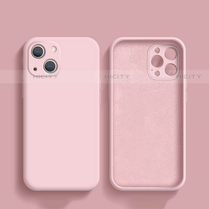 Custodia Silicone Ultra Sottile Morbida 360 Gradi Cover S02 per Apple iPhone 13 Rosa