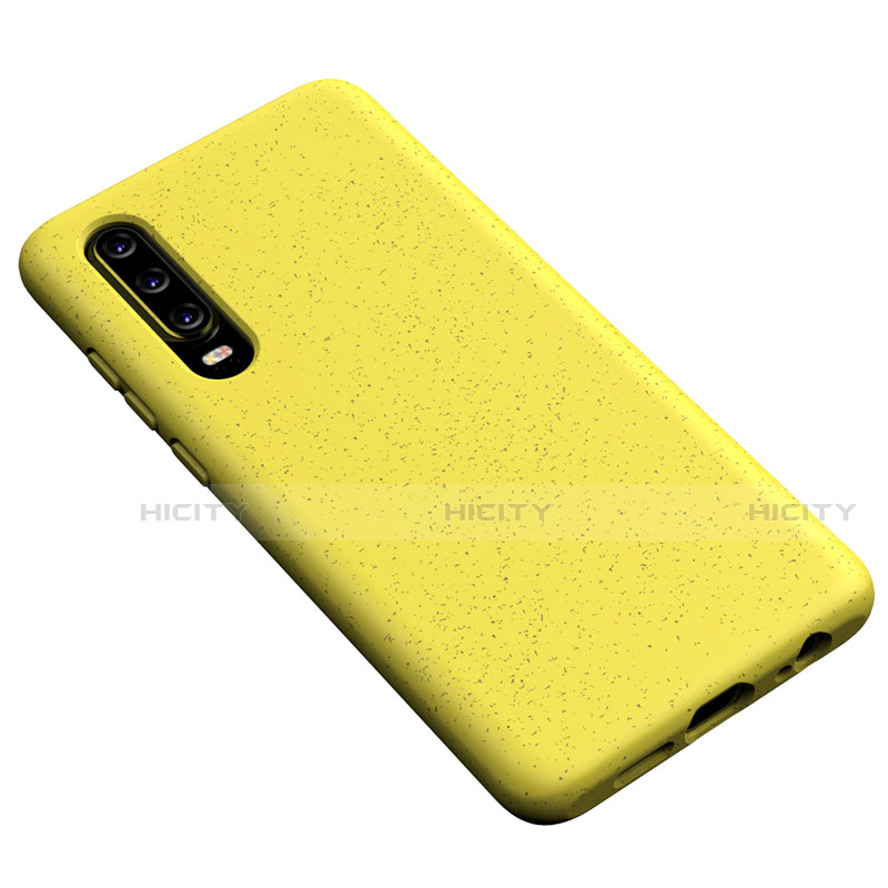 Custodia Silicone Ultra Sottile Morbida 360 Gradi Cover S02 per Huawei P30 Giallo