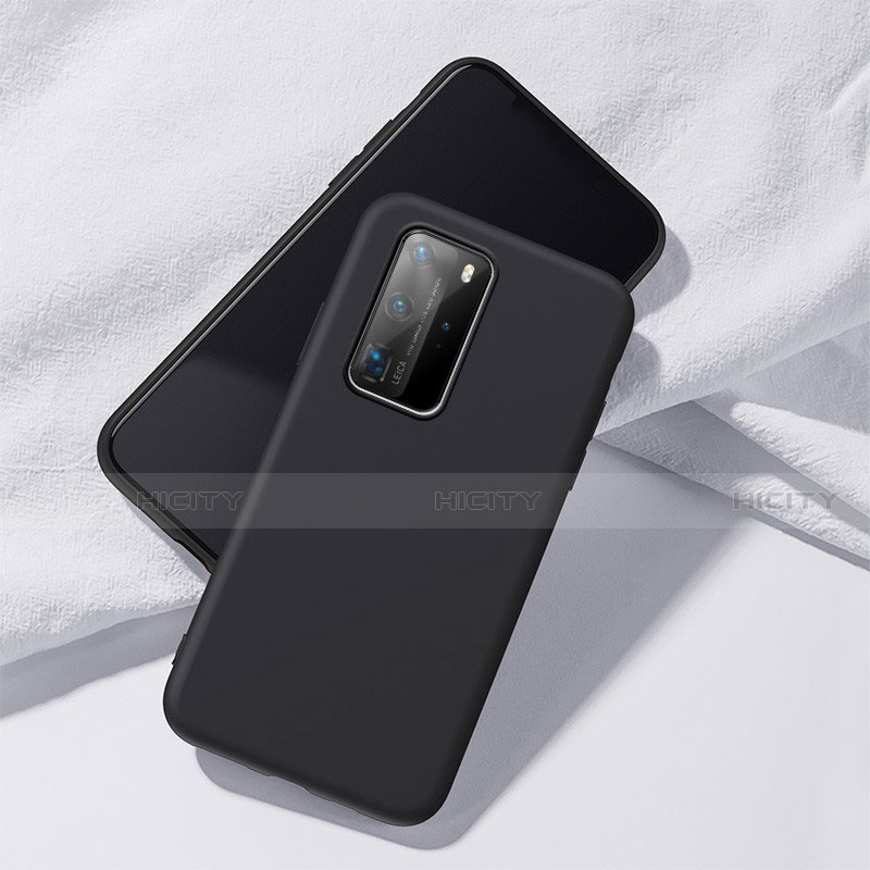 Custodia Silicone Ultra Sottile Morbida 360 Gradi Cover S02 per Huawei P40 Pro Nero