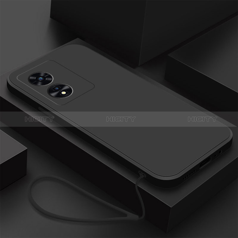 Custodia Silicone Ultra Sottile Morbida 360 Gradi Cover S02 per Oppo A1 5G Nero