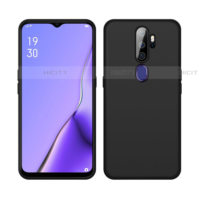 Custodia Silicone Ultra Sottile Morbida 360 Gradi Cover S02 per Oppo A11 Nero