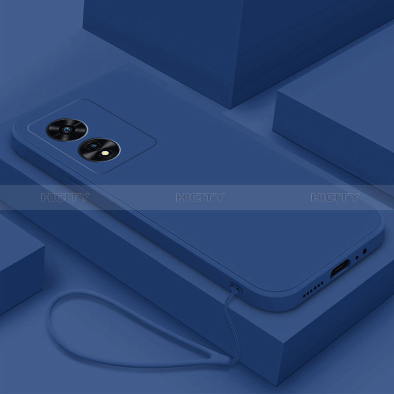Custodia Silicone Ultra Sottile Morbida 360 Gradi Cover S02 per Oppo A1x 5G Blu