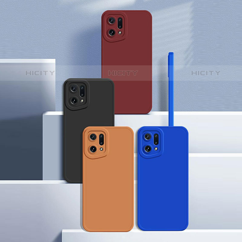 Custodia Silicone Ultra Sottile Morbida 360 Gradi Cover S02 per Oppo Find X5 Pro 5G