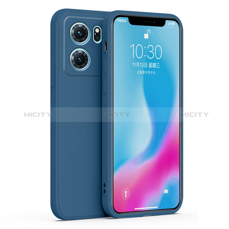 Custodia Silicone Ultra Sottile Morbida 360 Gradi Cover S02 per Oppo K10 5G Blu Notte