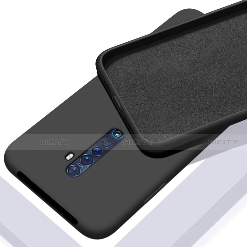 Custodia Silicone Ultra Sottile Morbida 360 Gradi Cover S02 per Oppo Reno2 Nero