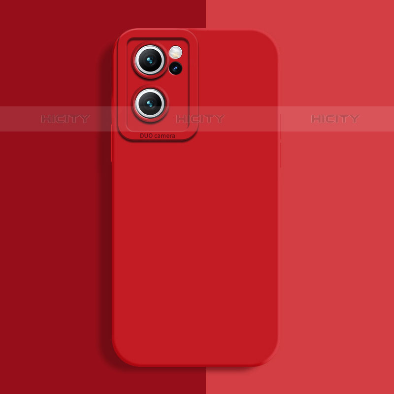 Custodia Silicone Ultra Sottile Morbida 360 Gradi Cover S02 per Oppo Reno7 SE 5G Rosso