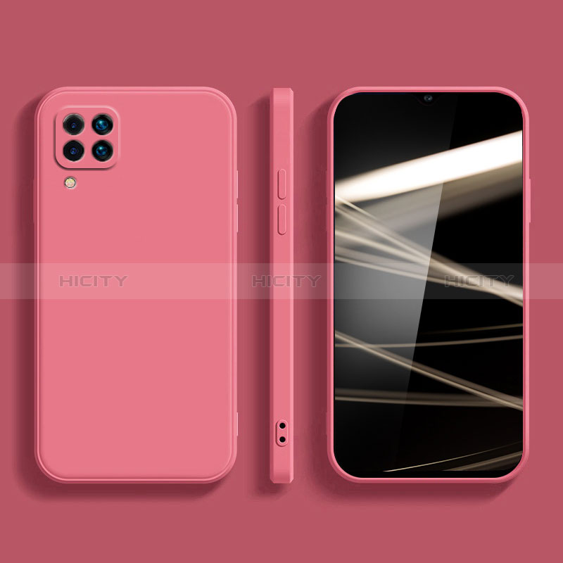 Custodia Silicone Ultra Sottile Morbida 360 Gradi Cover S02 per Samsung Galaxy A12 Rosa Caldo